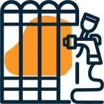 deck and fence cleaning icon